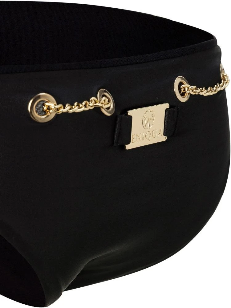 Triangel Bikini LACE UP BOUND BLACK LEATHER Von Eniqua – Bild 5