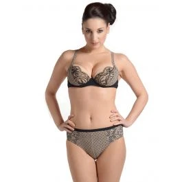 Push Up Bikini CORA Schwarz-nude Von Je Suis