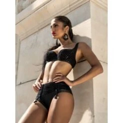 Bügel Bikini GLOSSY Schwarz 2 Tlg. Von Cotton Club Mare