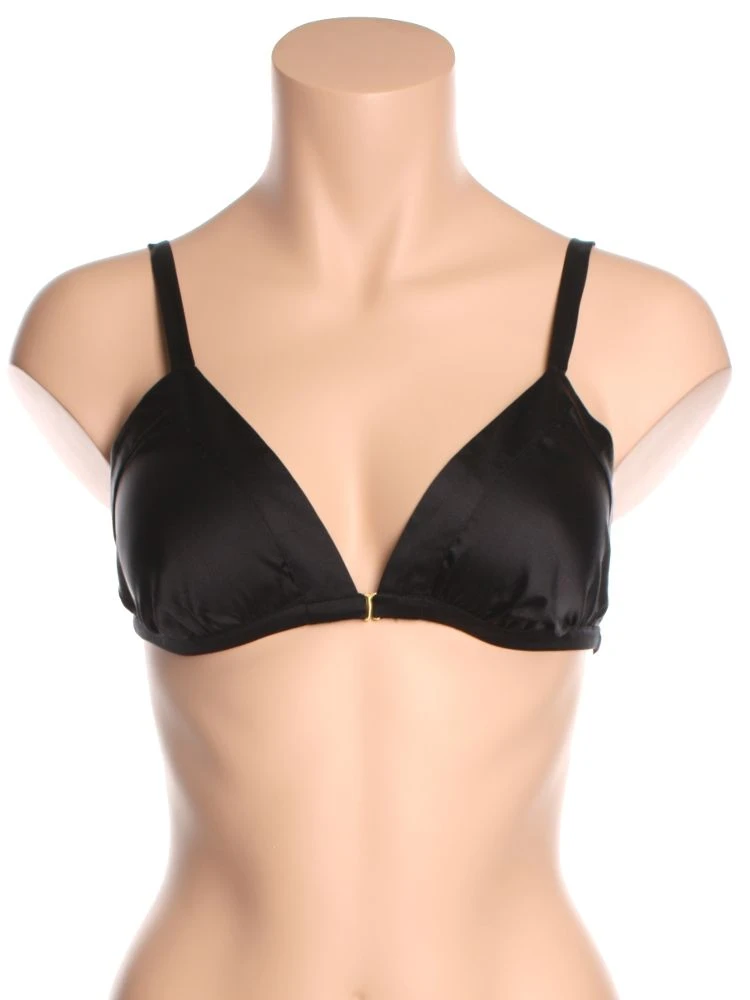 Seide Triangel BH FIDJI Blumendruck Oder Schwarz Von Marjolaine – Bild 3