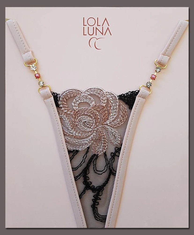 Lola Luna Mikrostring VALIA MICRO Schwarz-rosé – Bild 3