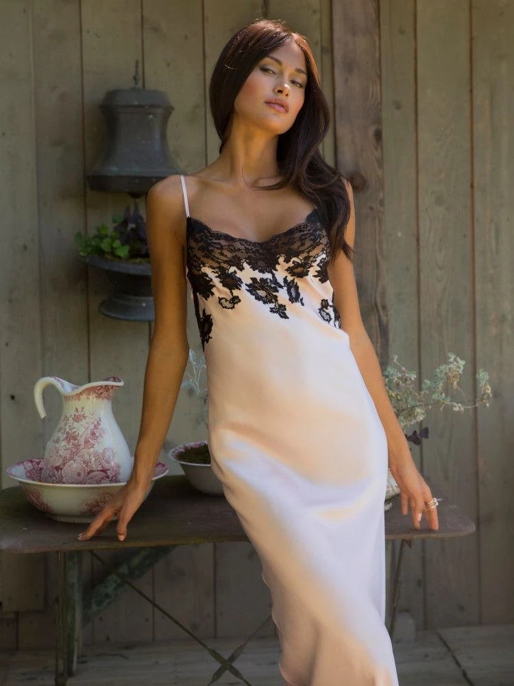 100% Seide Nachthemd Lang MARJOLIE No. 4 Von Marjolaine – Bild 4