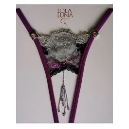 Lola Luna String VERANE OPEN Taupe-violett Ouvert