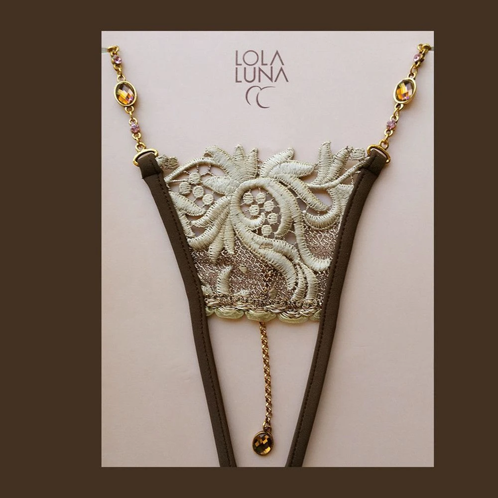 Neues Design SAHARA OPEN Ouvert- String Sand-schoko Lola Luna – Bild 2