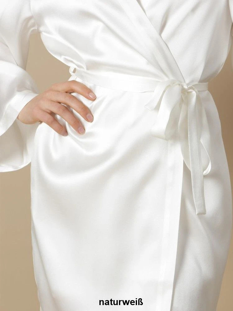 100% Seide Morgenmantel SOIE LASER Von Marjolaine – Bild 7