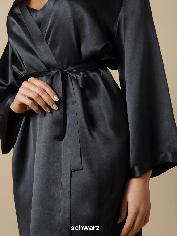 100% Seide Morgenmantel SOIE LASER Von Marjolaine – Bild 12