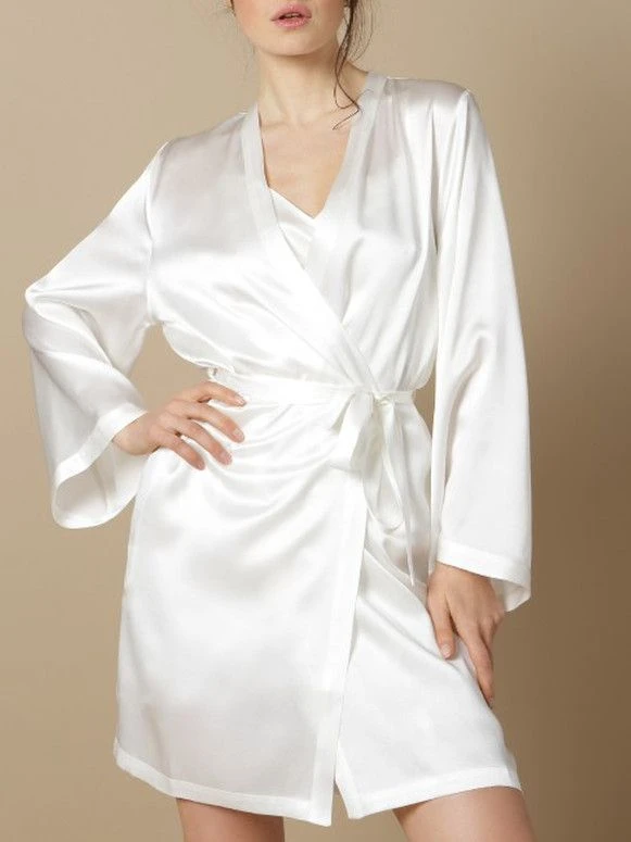 100% Seide Morgenmantel SOIE LASER Von Marjolaine – Bild 5