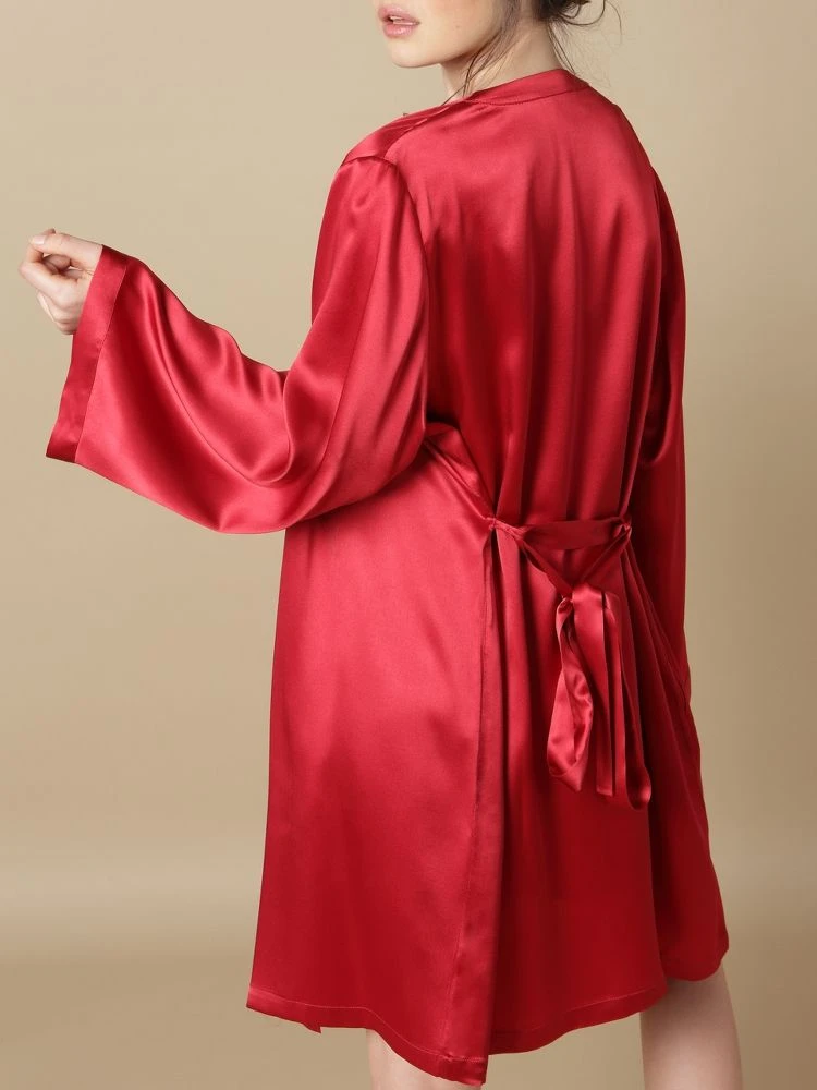 100% Seide Morgenmantel SOIE LASER Von Marjolaine – Bild 13