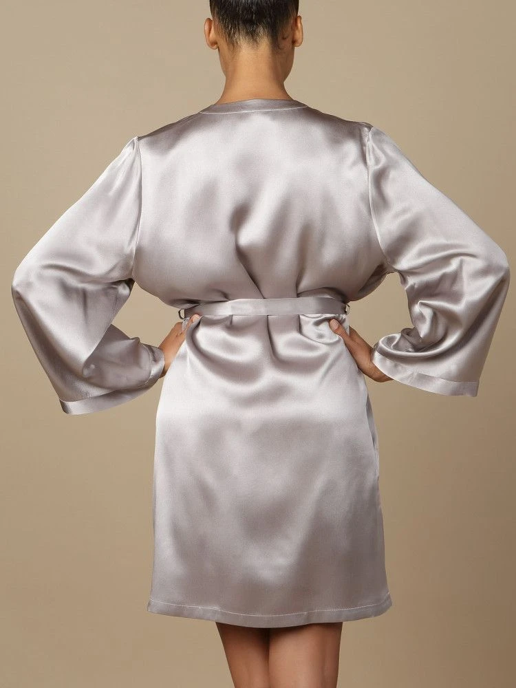 100% Seide Morgenmantel SOIE LASER Von Marjolaine – Bild 4