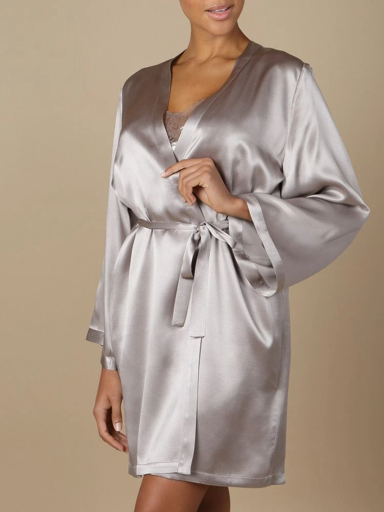 100% Seide Morgenmantel SOIE LASER Von Marjolaine – Bild 9