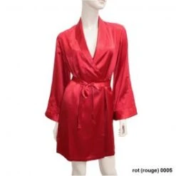 100% Seide Morgenmantel BACCARAT Mit Spitze Von Marjolaine