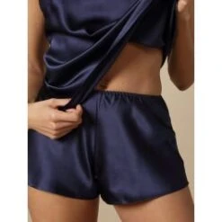 100% Seide SHORTS Soie Unie Uni Von Marjolaine