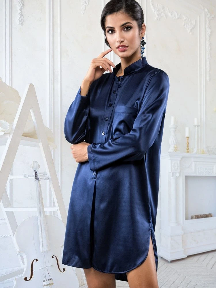 Seta Superior Seide Sleepshirt PODEROSA Von Cotton Club – Bild 4