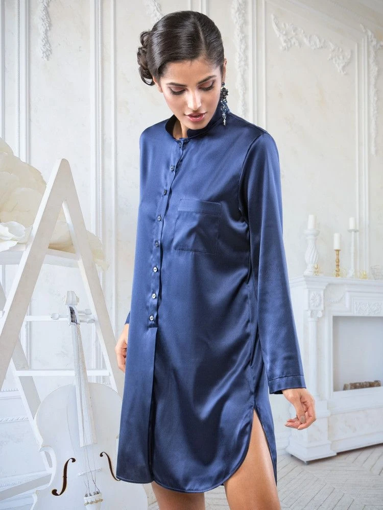 Seta Superior Seide Sleepshirt PODEROSA Von Cotton Club – Bild 8