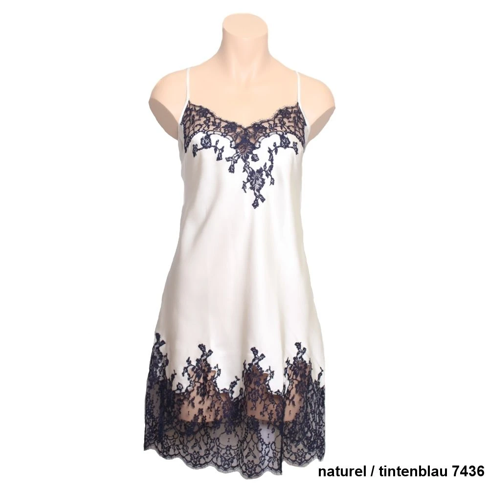 100% Seide Negligé CAPRICE Mittellang Marjolaine – Bild 3