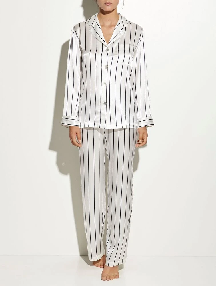 Seide Schlafanzug STREIFEN Von Luna Di Seta – Bild 4